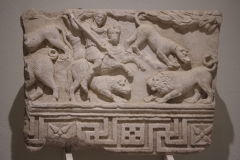 Relief with a hunting scene. Dated to the Hellenistic period. Apollonia Archaeological Museum.