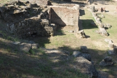 Portico on the west side of the monumental center.