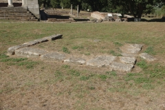 Platform in front of the odeon and sacellum.