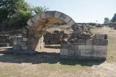 Intact/restored arch of the storerooms.