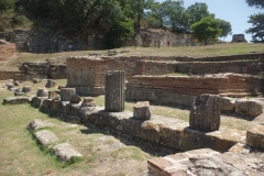 Portico in front of the library.