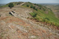 Eastern fortifications near the agora with the acropolis in the background.