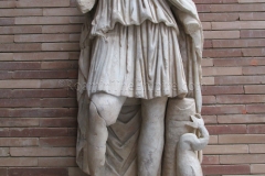 Statue of Dadophoros Cautopates from the mithreaeum. Second century CE.
