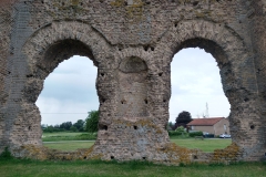 Detail of niches in the interior of the west wall of the Temple of Janus.