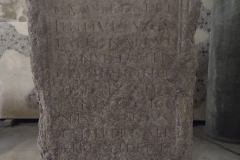 Funerary inscription of Quintus Secundis Quigo, an augustal whose tomb and monument were dedicated by the town council. Found locally in Autun. Musée Lapidaire Saint-Nicolas.