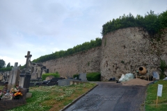 City walls in the Cimetière d'Autun.