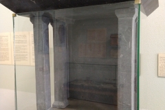 Marble lararium. Found in Autun. Musée Rolin.