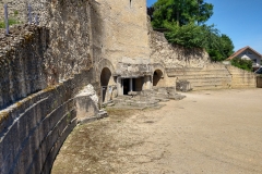 Forecourt and monumental eastern entrance to the amphitheater.