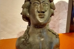 Bronze bust of a female deity, perhaps Venus or a Gallic goddess.  Musée Romain.