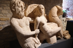 Statue group of a Triton and Nereid, probably from a funerary monument. Dated to around 30 CE. Musée Romain.