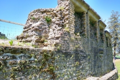 Rear wall of the theater.