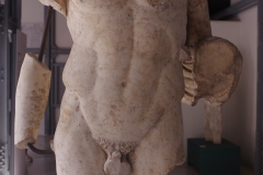 Statue of a male torso. Dated to the Roman period, but based on a 5th century Greek original. Museo del Sannio.