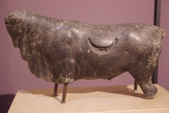 Diorite statue of an Apis bull. Dated to the reign of Hadrian. Found in the Longobard walls. Museo ArCoS.