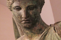 Detail of bronze statue of Victory. From the Capitolium bronze hoard.  Museo di Santa Giulia.