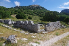 Walls of structures in the western part of Cassope.