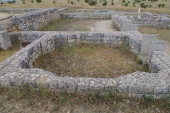 Reception area and apodyterium of the public baths adjacent to House 3.