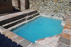 Pool in caldarium I of the bathing complex.