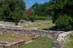 Smaller northern peristyle courtyard building in the late Roman residential complex.