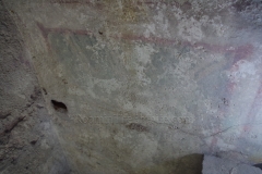 Remains of wall painting in the Roman Tomb.