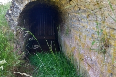 Exposed segment of the underground aqueduct channel.