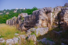 Fortification walls to the west of the south gate.