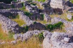 Area of the glass blowing workshop on the east side of the cardo maximus.