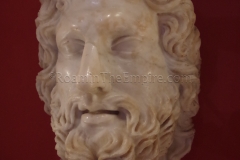 Head of Jupiter found near the Porte d’Orée and displayed at the Musée Archéologique.