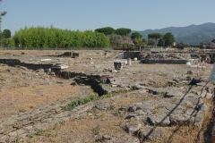 Southern entrance of the forum and stairway leading to the curia.