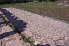 Mosaic in front of the stoa of the kreopolion.