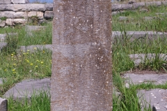 Inscribed stele of Dioscouridas, son of Antikratis in front of the Temple of Artemis Orthia.