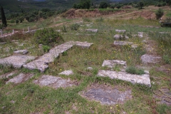 Southern paved area of the Greek baths.