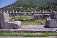Central temple of the Asklepieion and north wing in background.