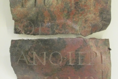 Detail of the bronze tablet dedicated to Titus Aemelius.