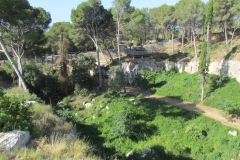 Entrance and ramp area of the El Mèdol quarry.