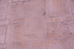 Re-used inscriptions in the bell tower of the Concattedrale di Sant'Andrea Apostolo.