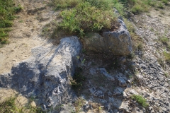 Cuts in the rock, possibly corresponding to 1st century BCE wooden bridge near Pont Julien.